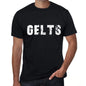 Gelts Mens Retro T Shirt Black Birthday Gift 00553 - Black / Xs - Casual