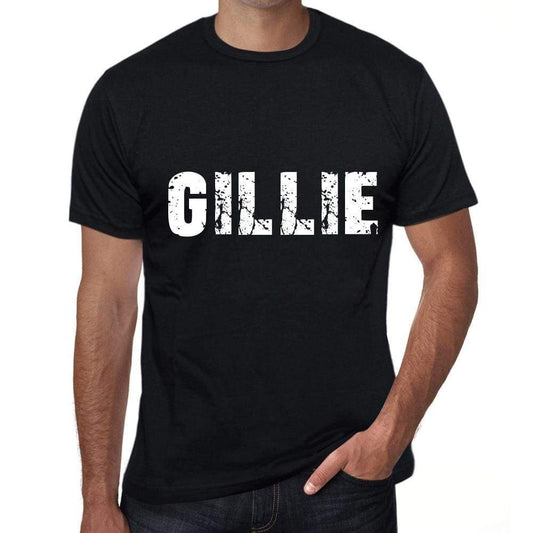 gillie Mens Vintage T shirt Black Birthday Gift 00554 - Ultrabasic