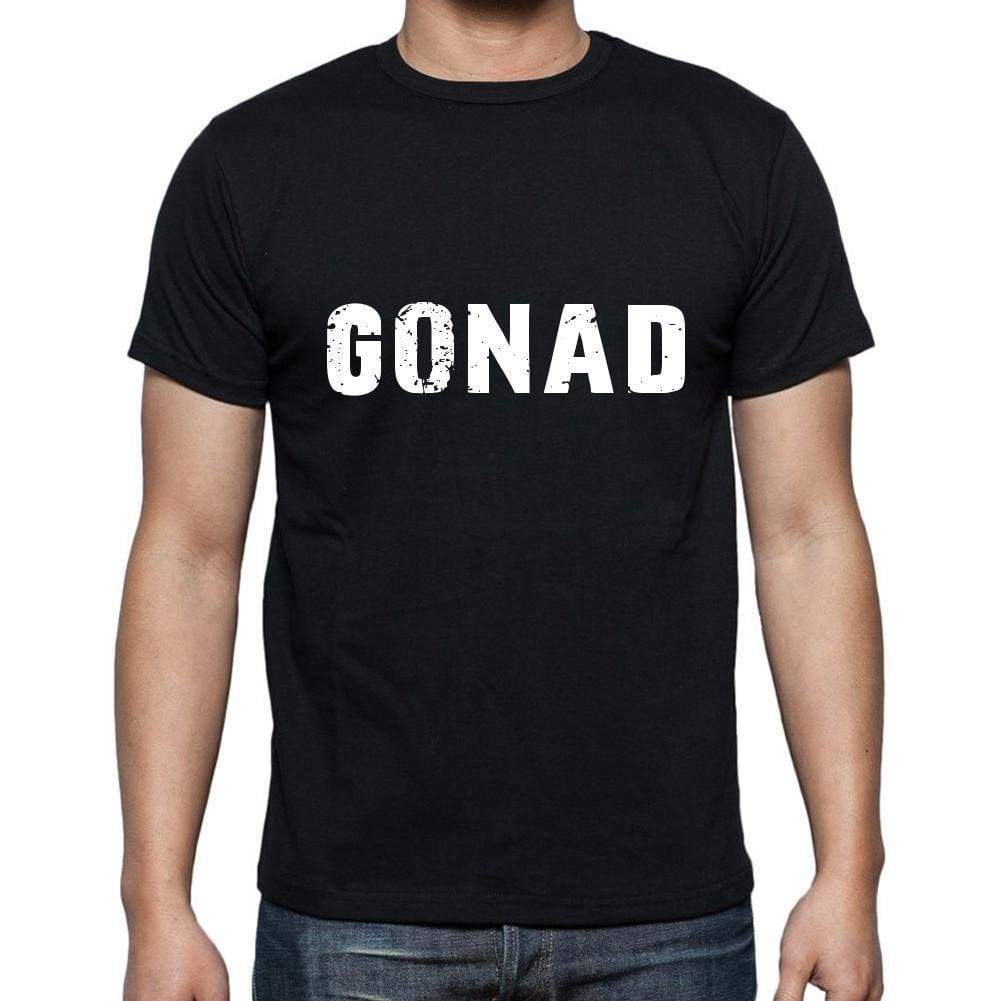 Gonad Mens Short Sleeve Round Neck T-Shirt 5 Letters Black Word 00006 - Casual
