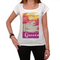 Guaeca Escape To Paradise Womens Short Sleeve Round Neck T-Shirt 00280 - White / Xs - Casual