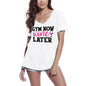 ULTRABASIC T-shirt fantaisie pour femme Gym Now Wine Later – Citation amusante