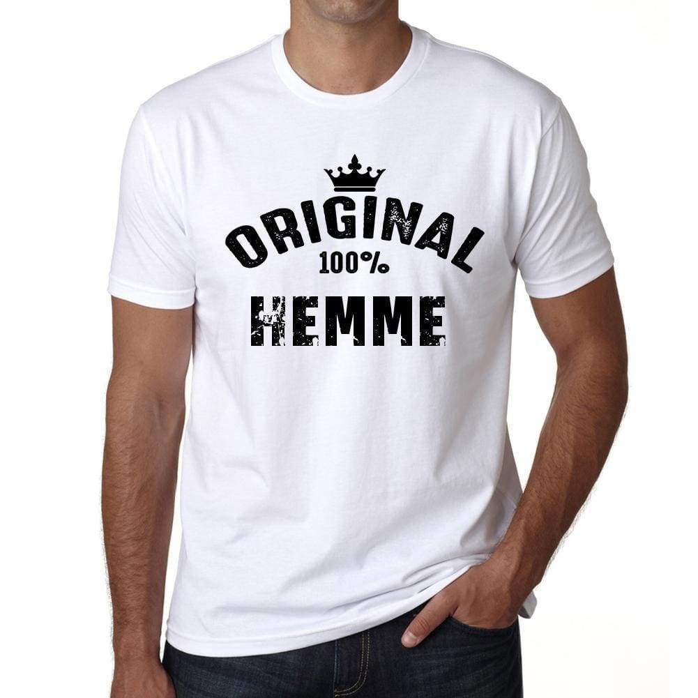 Hemme 100% German City White Mens Short Sleeve Round Neck T-Shirt 00001 - Casual