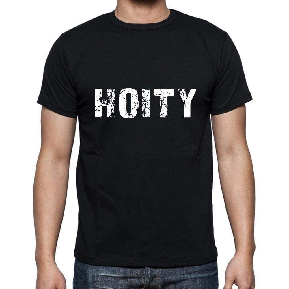 Hoity Mens Short Sleeve Round Neck T-Shirt 5 Letters Black Word 00006 - Casual