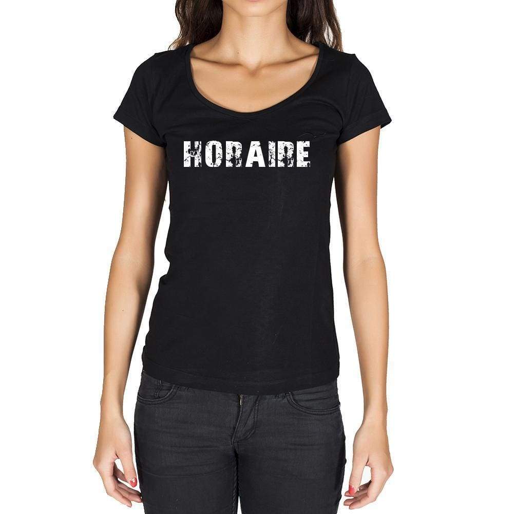 Horaire French Dictionary Womens Short Sleeve Round Neck T-Shirt 00010 - Casual