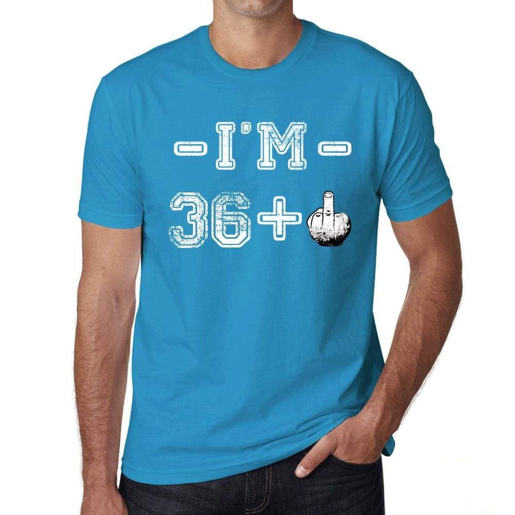 Im 36 Plus Mens T-Shirt Blue Birthday Gift 00446 - Blue / Xs - Casual