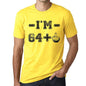 Im 56 Plus Mens T-Shirt Yellow Birthday Gift 00447 - Yellow / Xs - Casual