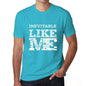Inevitable Like Me Blue Mens Short Sleeve Round Neck T-Shirt - Blue / S - Casual
