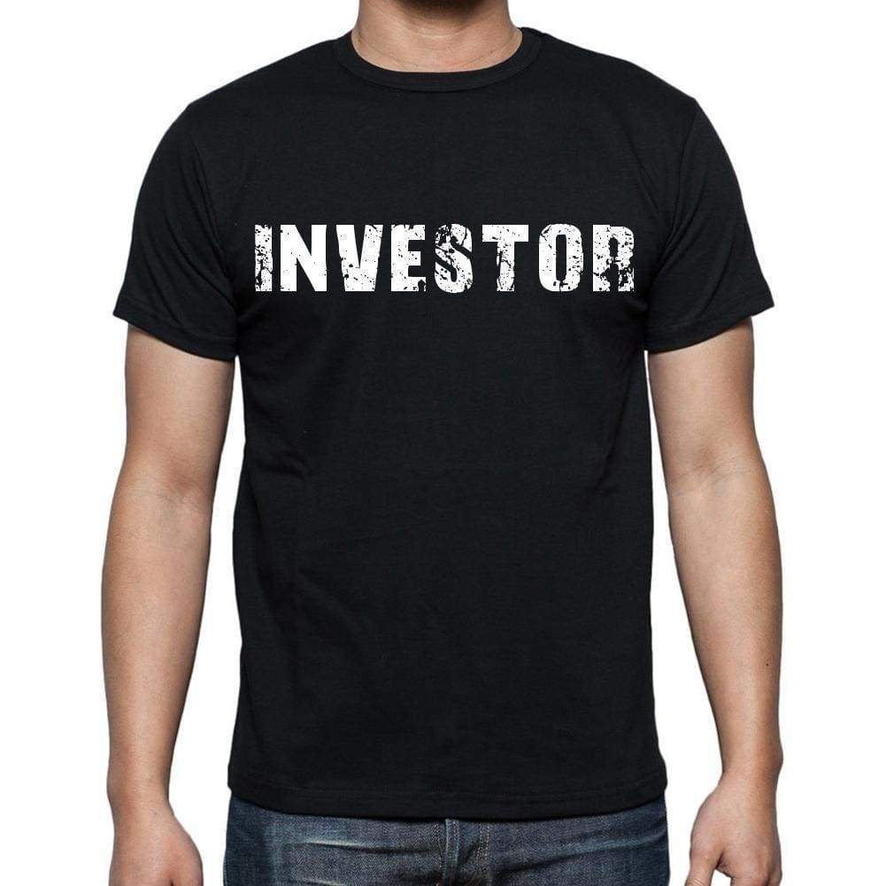 Investor Mens Short Sleeve Round Neck T-Shirt Black T-Shirt En