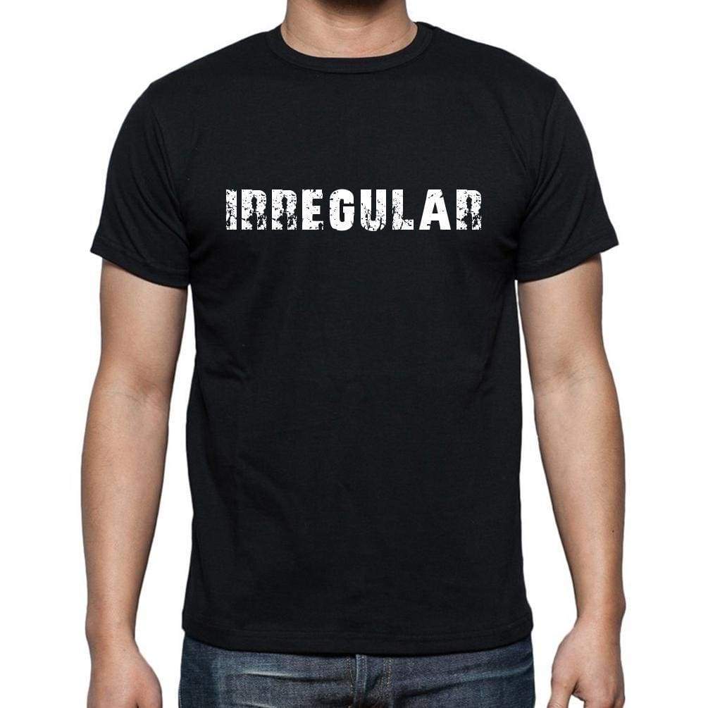 Irregular Mens Short Sleeve Round Neck T-Shirt - Casual