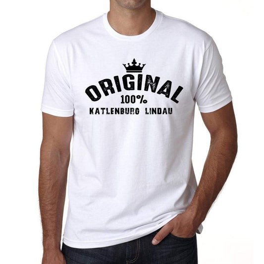 Katlenburg Lindau 100% German City White Mens Short Sleeve Round Neck T-Shirt 00001 - Casual