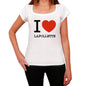 Lafollette I Love Citys White Womens Short Sleeve Round Neck T-Shirt 00012 - White / Xs - Casual