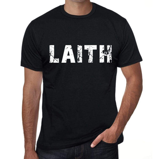 Laith Mens Retro T Shirt Black Birthday Gift 00553 - Black / Xs - Casual