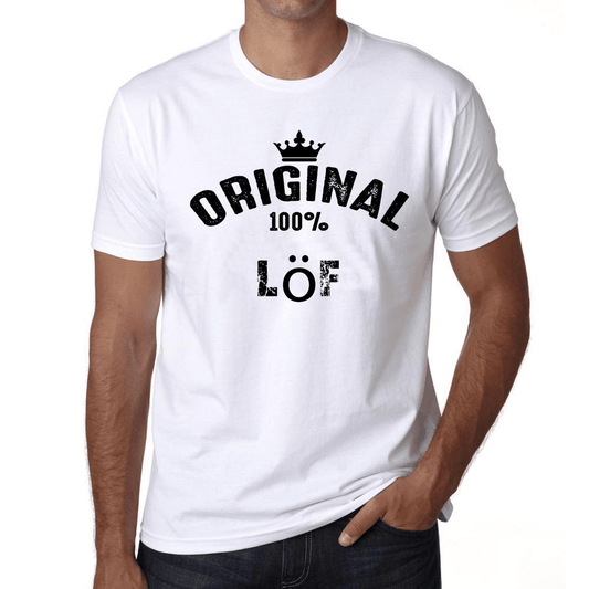 Löf 100% German City White Mens Short Sleeve Round Neck T-Shirt 00001 - Casual
