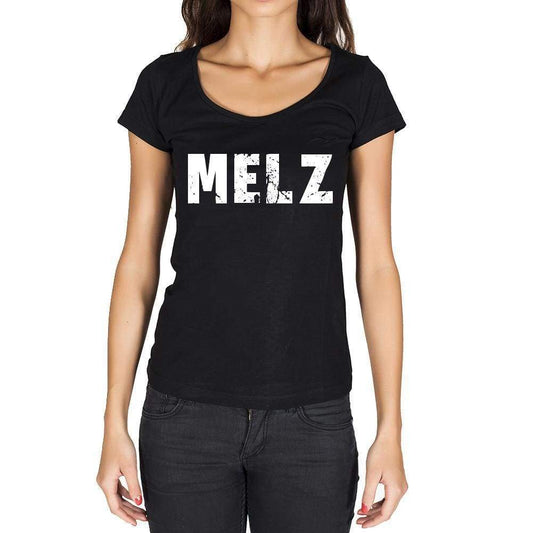Melz German Cities Black Womens Short Sleeve Round Neck T-Shirt 00002 - Casual