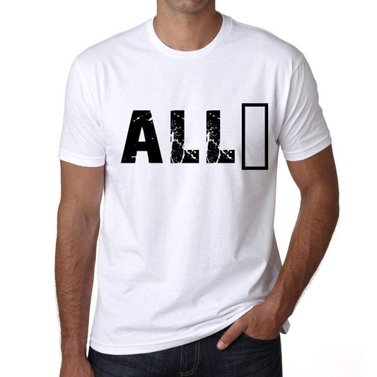 Mens Tee Shirt Vintage T Shirt Allù X-Small White 00560 - White / Xs - Casual