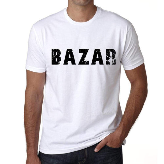 Mens Tee Shirt Vintage T Shirt Bazar X-Small White 00561 - White / Xs - Casual