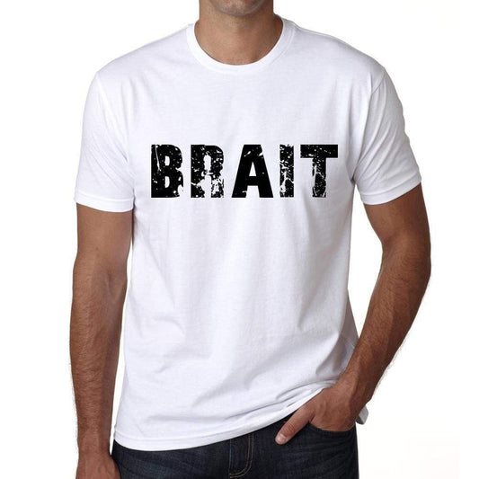 Mens Tee Shirt Vintage T Shirt Brait X-Small White 00561 - White / Xs - Casual