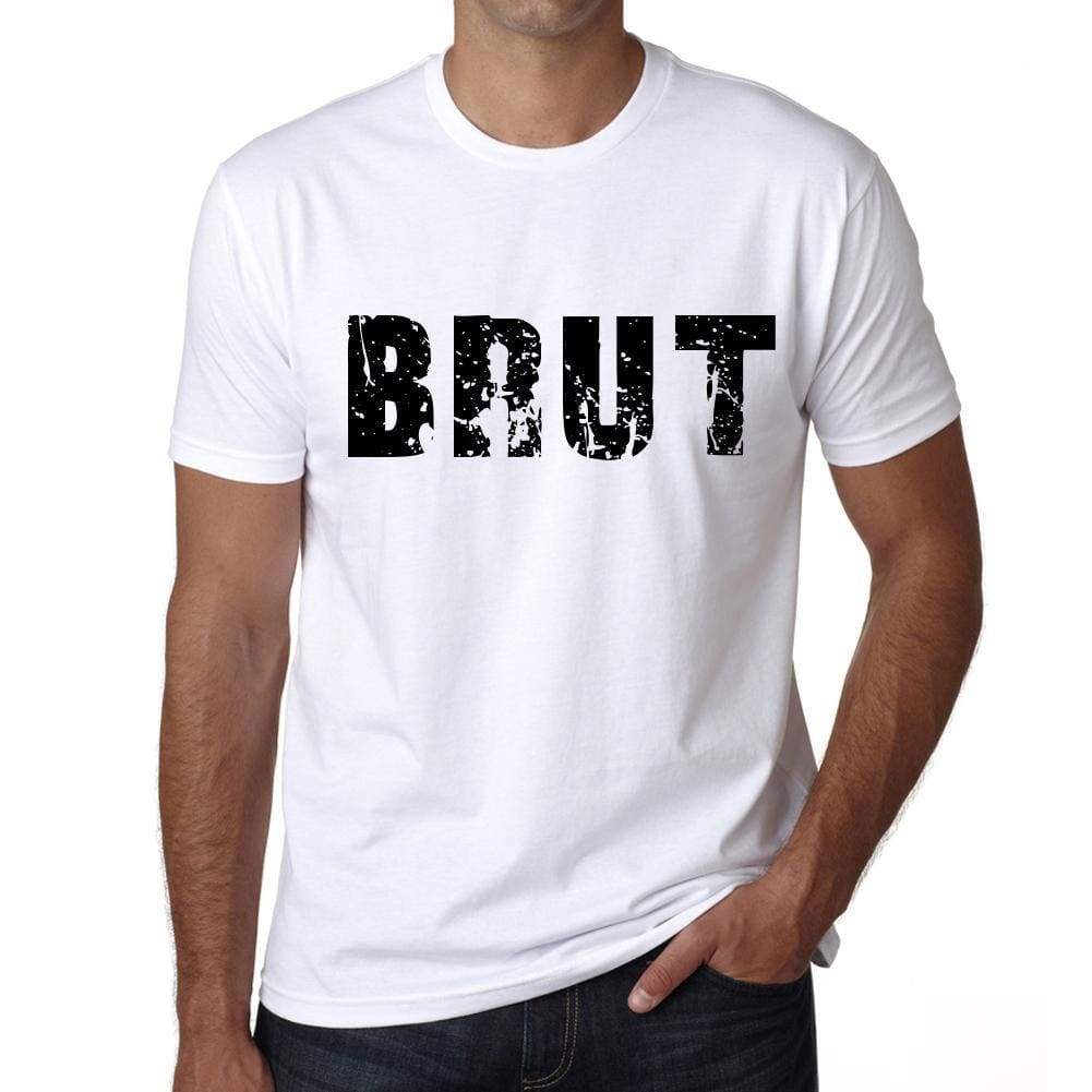 Mens Tee Shirt Vintage T Shirt Brut X-Small White 00560 - White / Xs - Casual