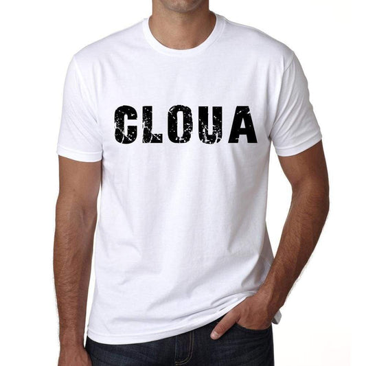 Mens Tee Shirt Vintage T Shirt Cloua X-Small White 00561 - White / Xs - Casual