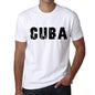 Mens Tee Shirt Vintage T Shirt Cuba X-Small White 00560 - White / Xs - Casual