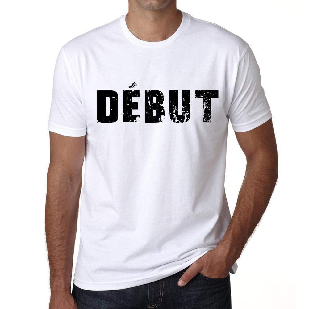 Mens Tee Shirt Vintage T Shirt Début X-Small White 00561 - White / Xs - Casual