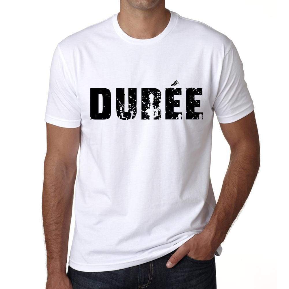 Mens Tee Shirt Vintage T Shirt Durée X-Small White 00561 - White / Xs - Casual