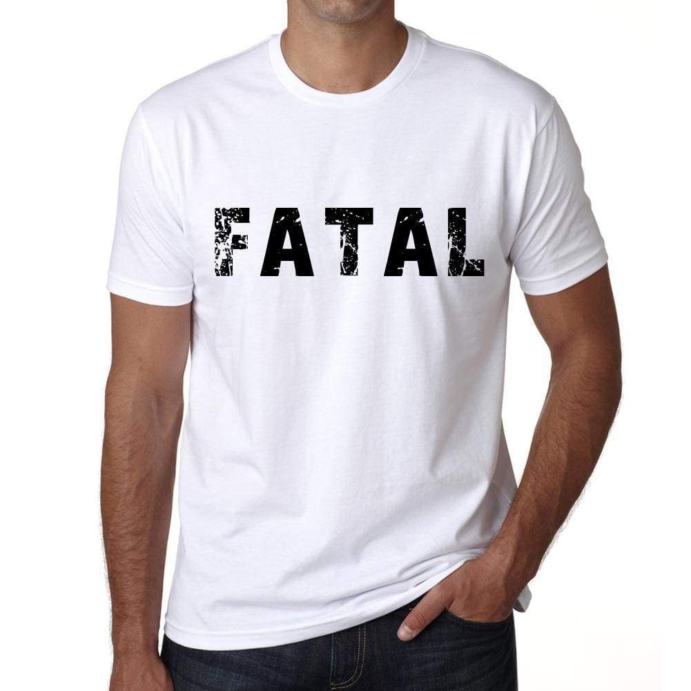 Mens Tee Shirt Vintage T Shirt Fatal X-Small White 00561 - White / Xs - Casual