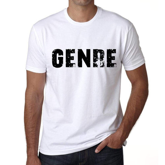 Mens Tee Shirt Vintage T Shirt Genre X-Small White 00561 - White / Xs - Casual