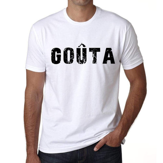 Mens Tee Shirt Vintage T Shirt Goûta X-Small White 00561 - White / Xs - Casual