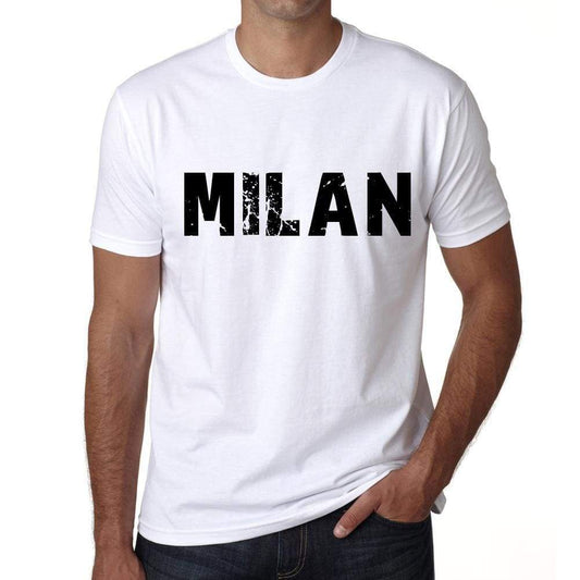 Mens Tee Shirt Vintage T Shirt Milan X-Small White - White / Xs - Casual