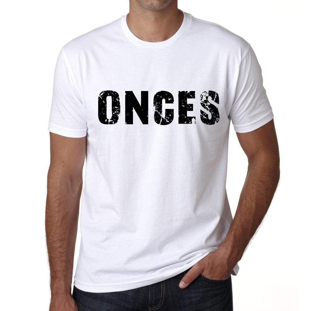 Mens Tee Shirt Vintage T Shirt Onces X-Small White - White / Xs - Casual
