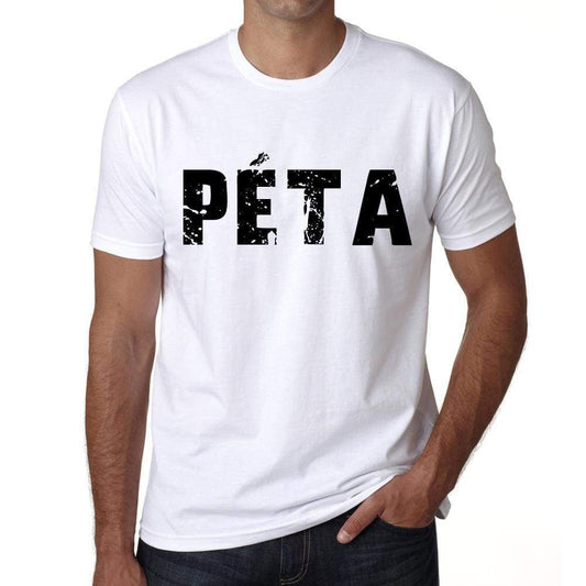 Mens Tee Shirt Vintage T Shirt Pèta X-Small White 00560 - White / Xs - Casual