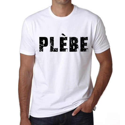 Mens Tee Shirt Vintage T Shirt Plèbe X-Small White - White / Xs - Casual