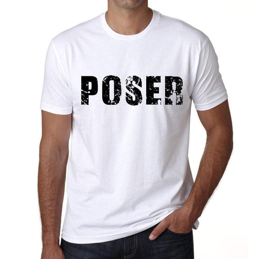 Mens Tee Shirt Vintage T Shirt Poser X-Small White - White / Xs - Casual