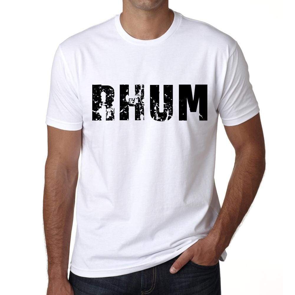 Mens Tee Shirt Vintage T Shirt Rhum X-Small White 00560 - White / Xs - Casual