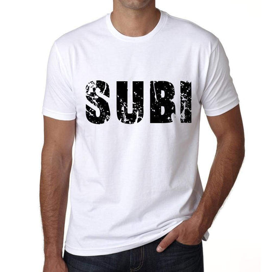 Mens Tee Shirt Vintage T Shirt Subi X-Small White 00560 - White / Xs - Casual