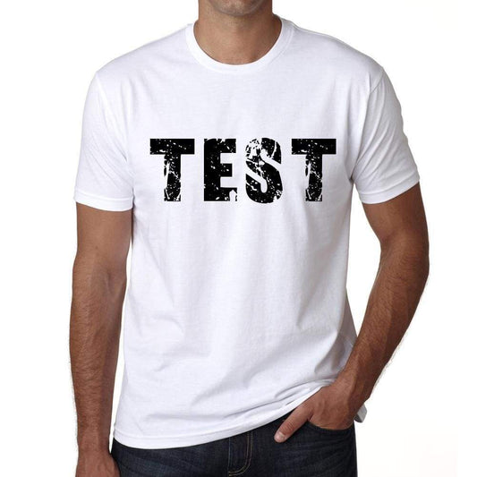 Mens Tee Shirt Vintage T Shirt Test X-Small White 00560 - White / Xs - Casual