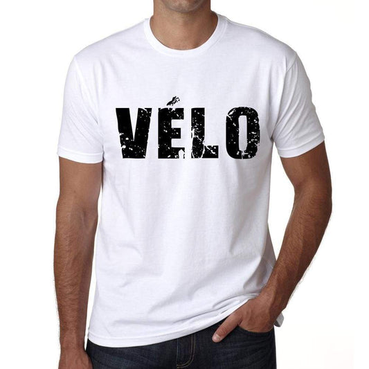 Mens Tee Shirt Vintage T Shirt Vèlo X-Small White 00560 - White / Xs - Casual