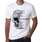 Mens Vintage Tee Shirt Graphic T Shirt Anxiety Skull Extreme White - White / Xs / Cotton - T-Shirt