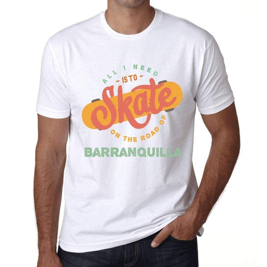 Mens Vintage Tee Shirt Graphic T Shirt Barranquilla White - White / Xs / Cotton - T-Shirt