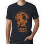 Mens Vintage Tee Shirt Graphic T Shirt Baseball Since 1951 Navy - Navy / Xs / Cotton - T-Shirt