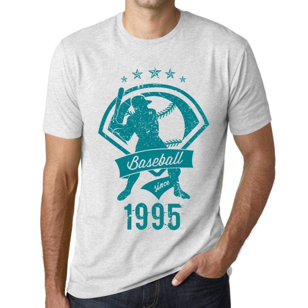 Mens Vintage Tee Shirt Graphic T Shirt Baseball Since 1995 Vintage White - Vintage White / Xs / Cotton - T-Shirt