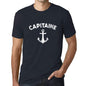 Mens Vintage Tee Shirt Graphic T Shirt Capitaine Navy - Navy / Xs / Cotton - T-Shirt