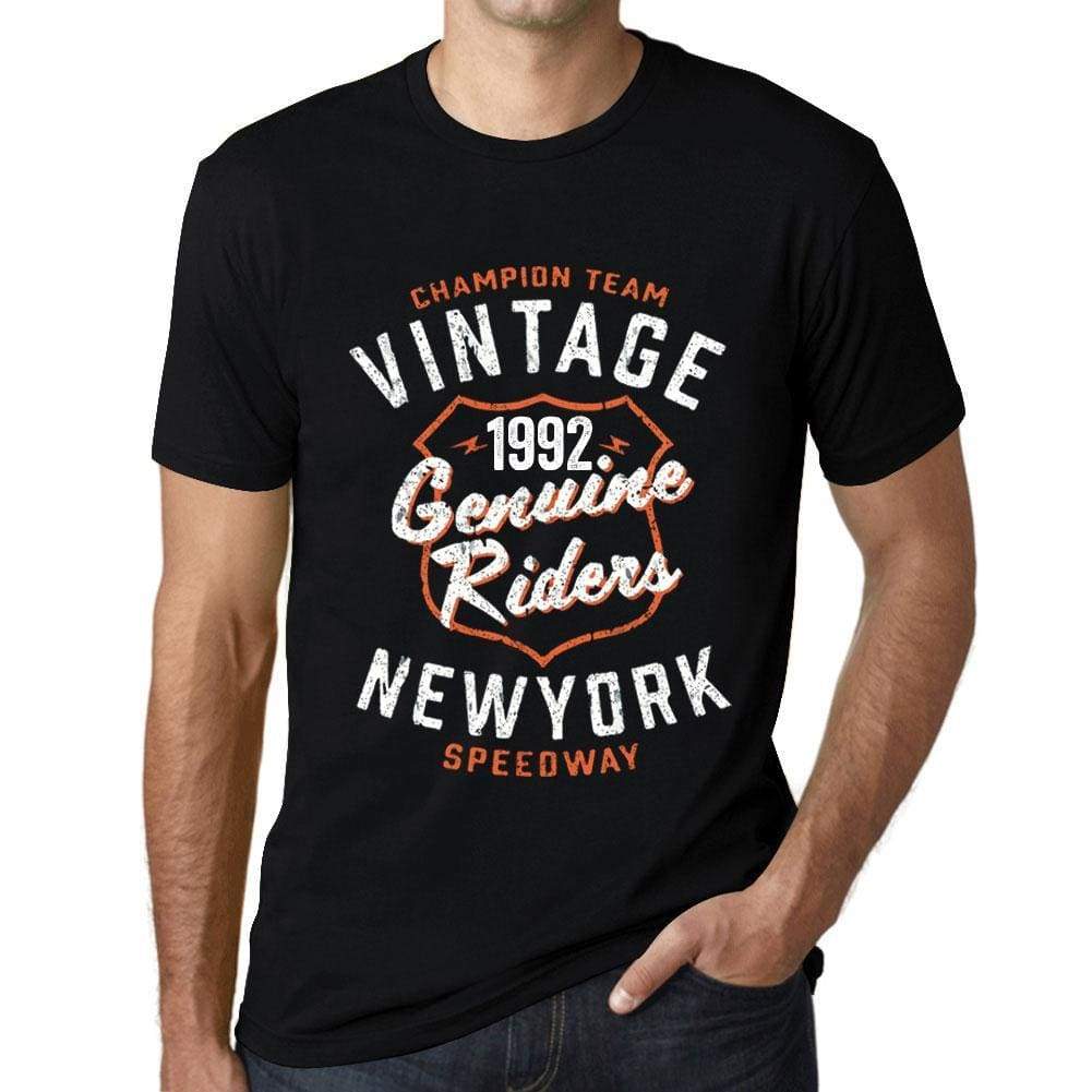 Mens Vintage Tee Shirt Graphic T Shirt Genuine Riders 1992 Deep Black - Deep Black / Xs / Cotton - T-Shirt