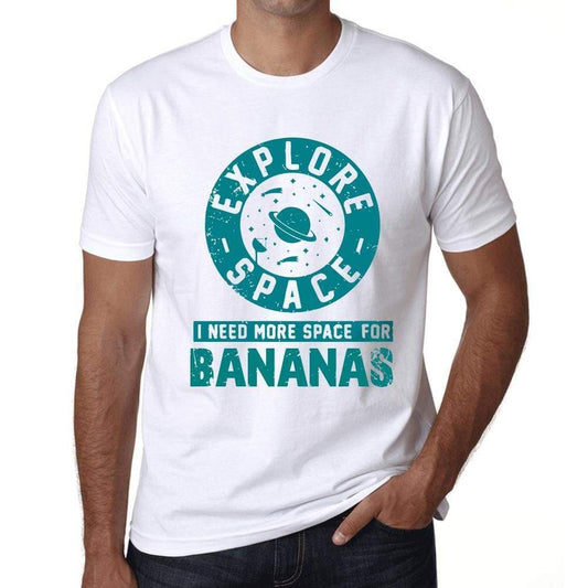 Mens Vintage Tee Shirt Graphic T Shirt I Need More Space For Bananas White - White / Xs / Cotton - T-Shirt
