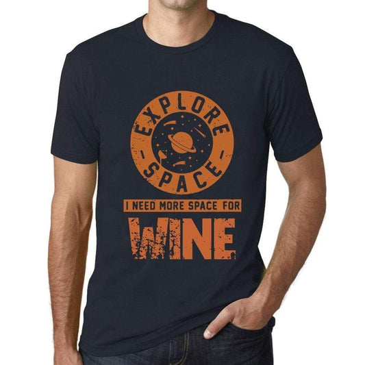 Mens Vintage Tee Shirt Graphic T Shirt I Need More Space For Wine Navy - Navy / Xs / Cotton - T-Shirt