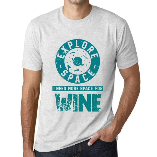 Mens Vintage Tee Shirt Graphic T Shirt I Need More Space For Wine Vintage White - Vintage White / Xs / Cotton - T-Shirt