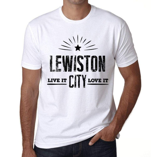 Mens Vintage Tee Shirt Graphic T Shirt Live It Love It Lewiston White - White / Xs / Cotton - T-Shirt