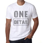 Mens Vintage Tee Shirt Graphic T Shirt One Detail White - White / Xs / Cotton - T-Shirt