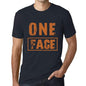 Mens Vintage Tee Shirt Graphic T Shirt One Face Navy - Navy / Xs / Cotton - T-Shirt